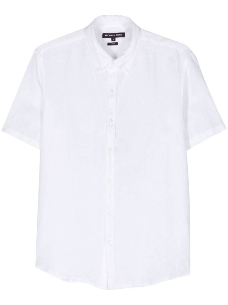 Michael Kors short-sleeve linen shirt - White von Michael Kors