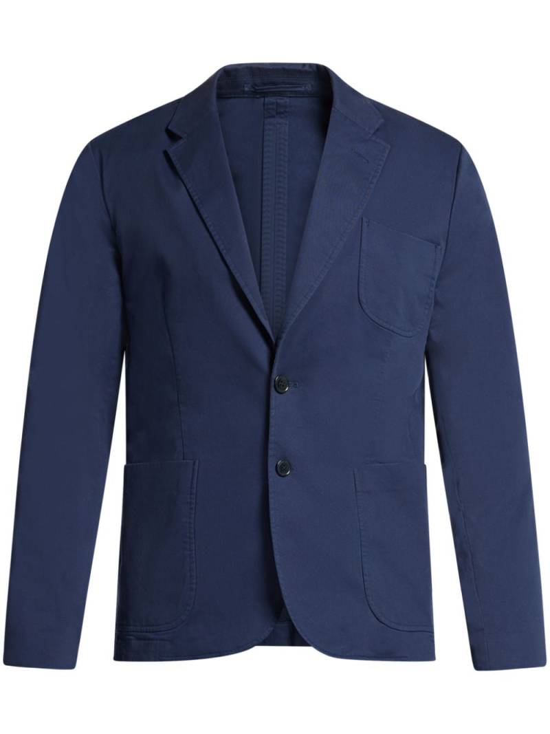 Michael Kors single-breasted cotton-blend blazer - Blue von Michael Kors