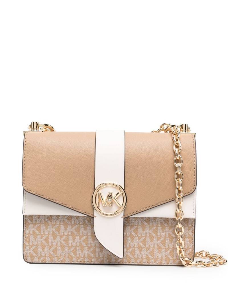 Michael Kors small Greenwich colour-block shoulder bag - Neutrals von Michael Kors