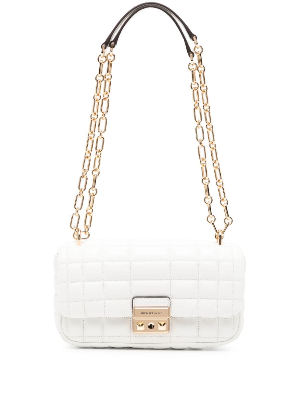 Michael Kors small Tribeca quilted shoulder bag - White von Michael Kors