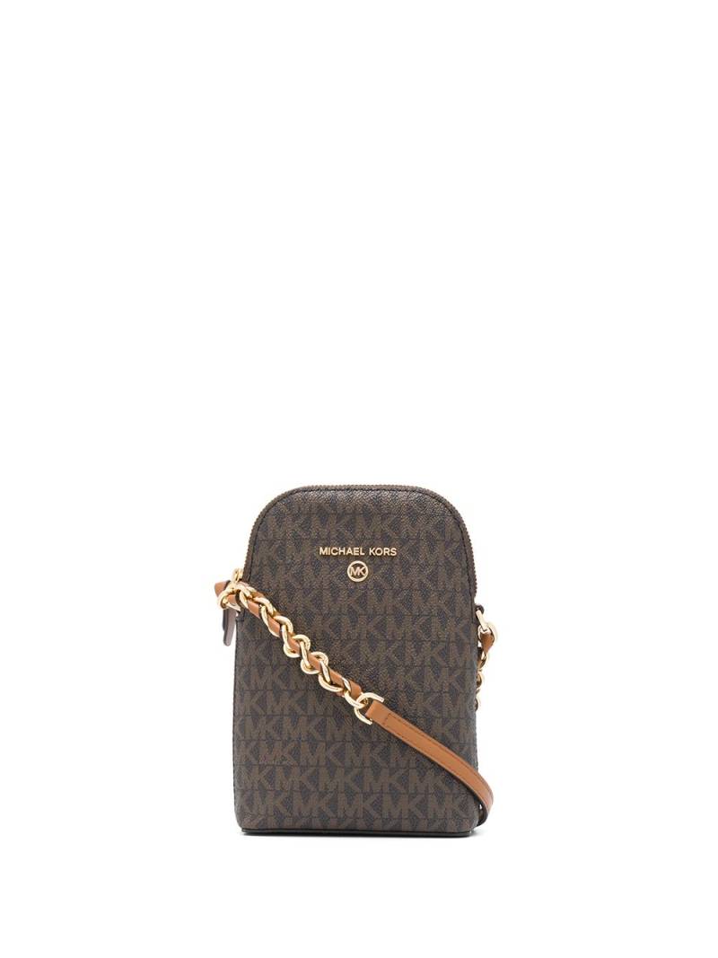 Michael Kors small logo-print crossbody bag - Brown von Michael Kors