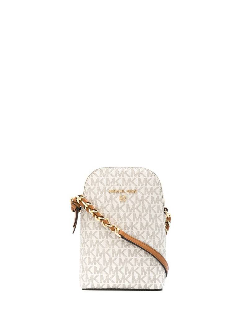 Michael Kors small logo-print crossbody bag - White von Michael Kors