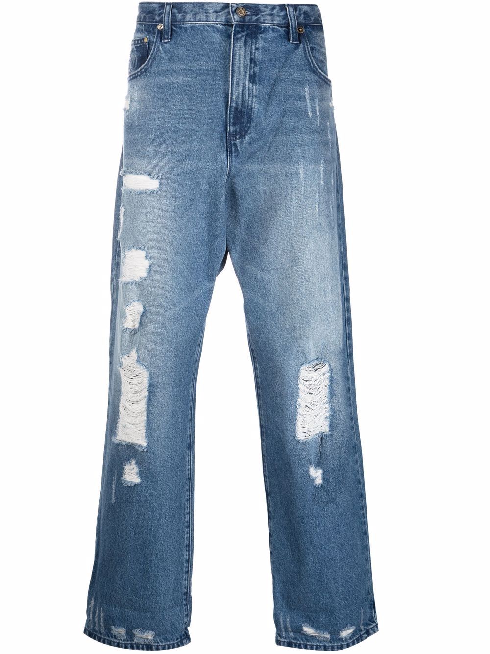 Michael Kors wide-leg distressed jeans - Blue von Michael Kors