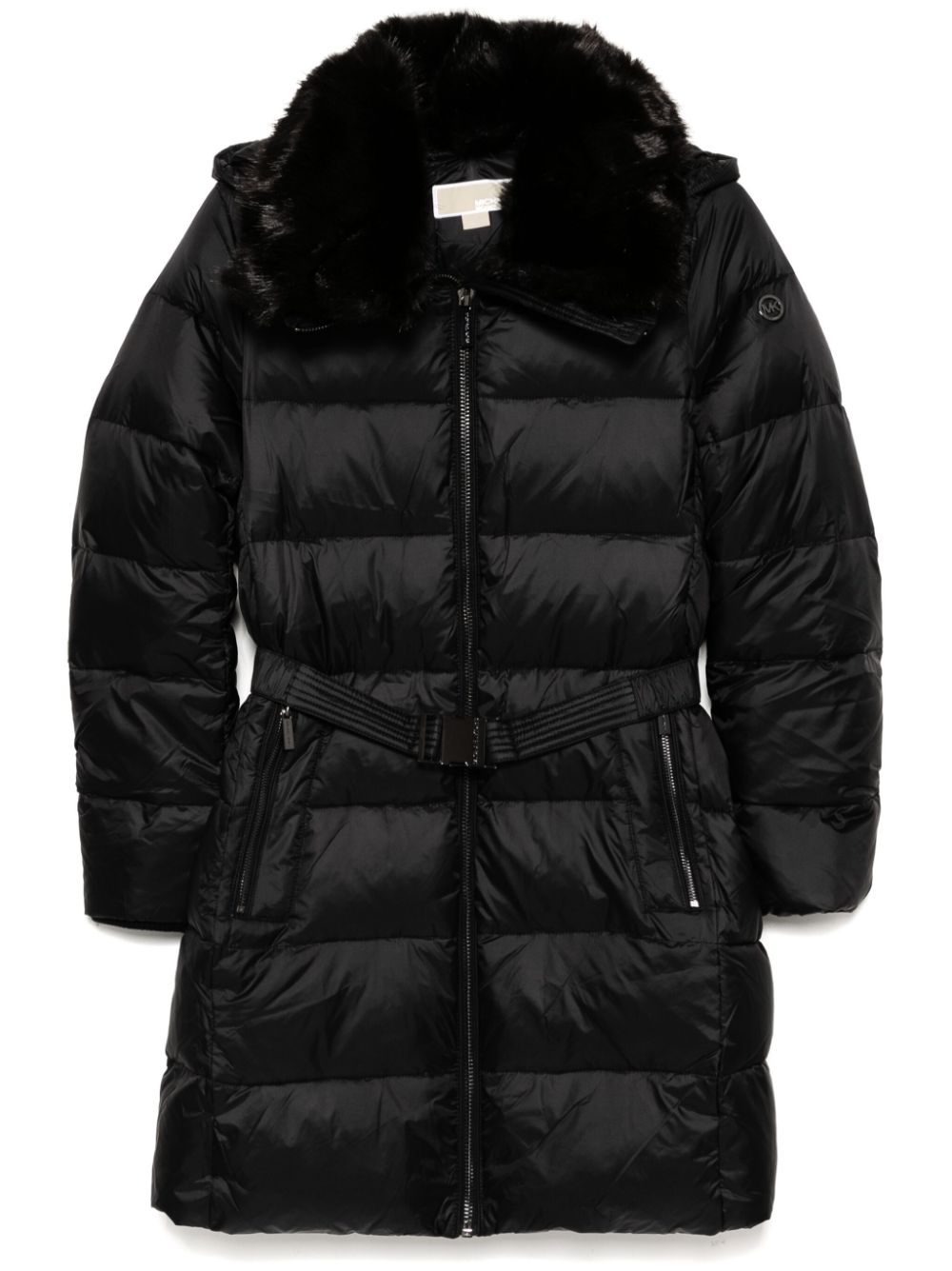 Michael Michael Kors 3/4 belted puffer coat - Black von Michael Michael Kors