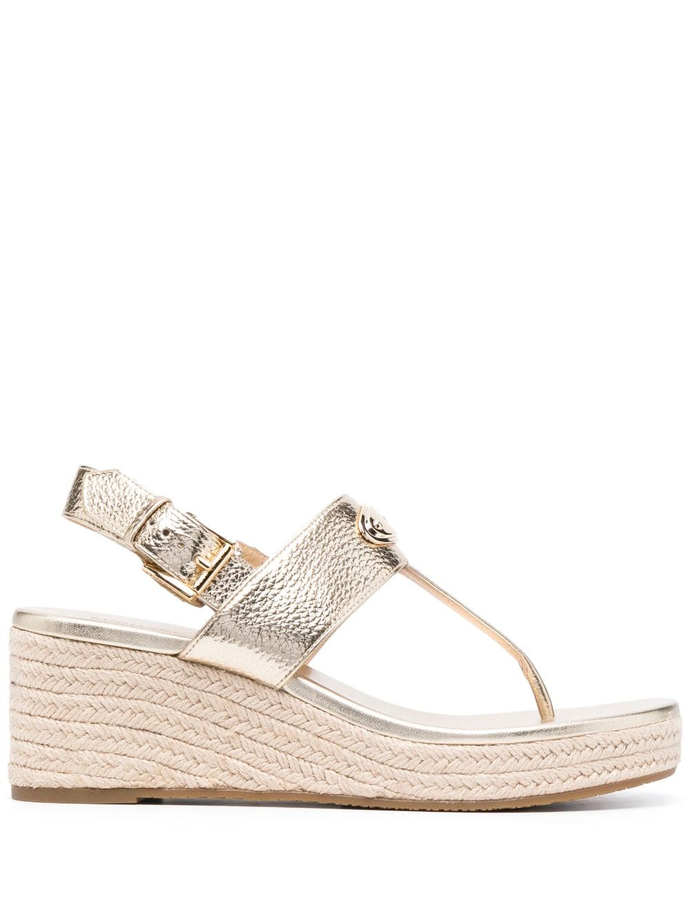 Michael Michael Kors 70mm logo-plaque thong-strap espadrilles - Gold von Michael Michael Kors