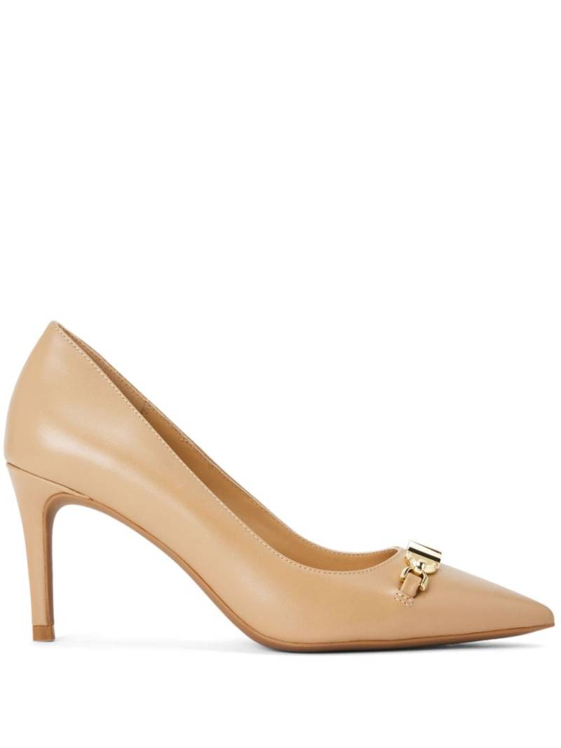 Michael Michael Kors 75mm appliqué-logo leather pumps - Neutrals von Michael Michael Kors