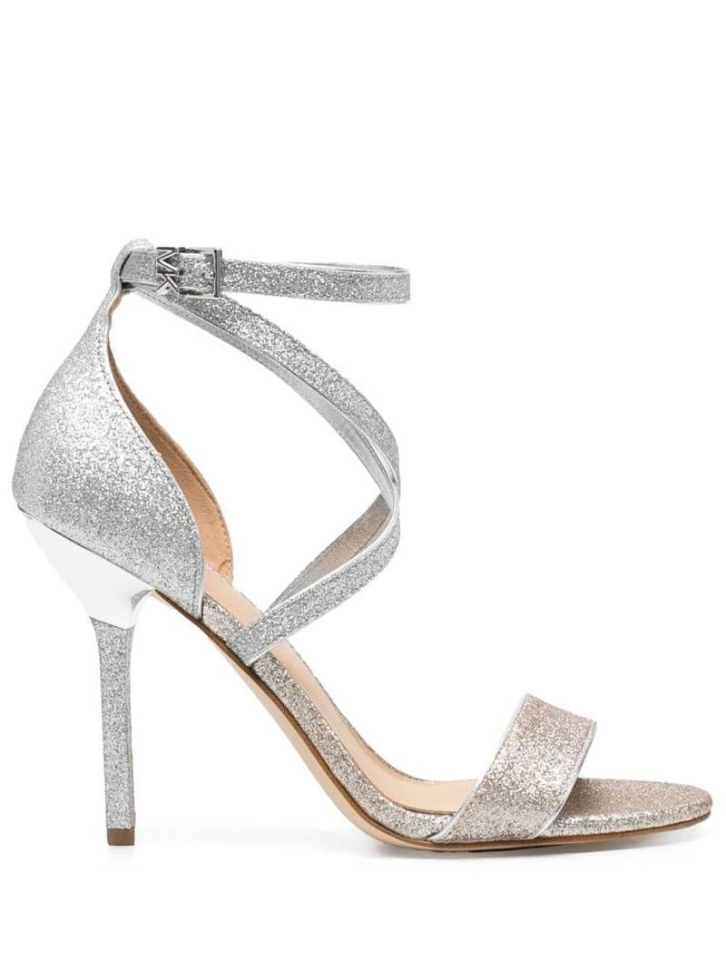 Michael Michael Kors Astrid glitter open-toe sandals - Silver von Michael Michael Kors