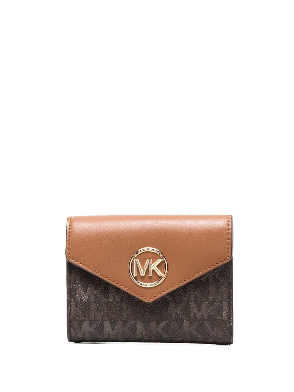 Michael Kors Carmen monogram-logo wallet - Brown von Michael Kors