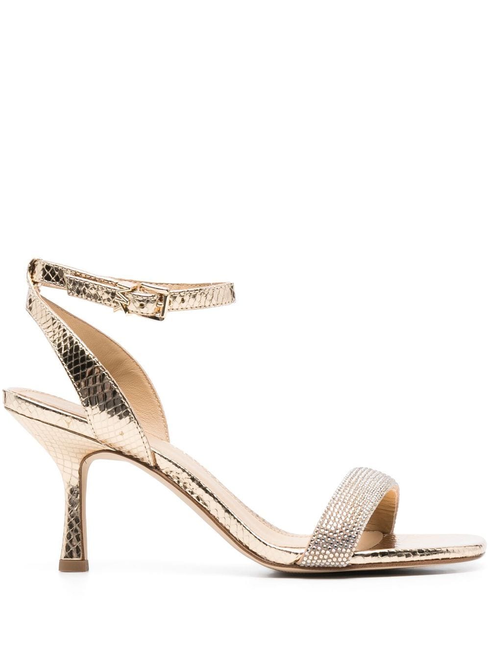 Michael Michael Kors Carrie crystal-embellished embossed sandals - Gold von Michael Michael Kors