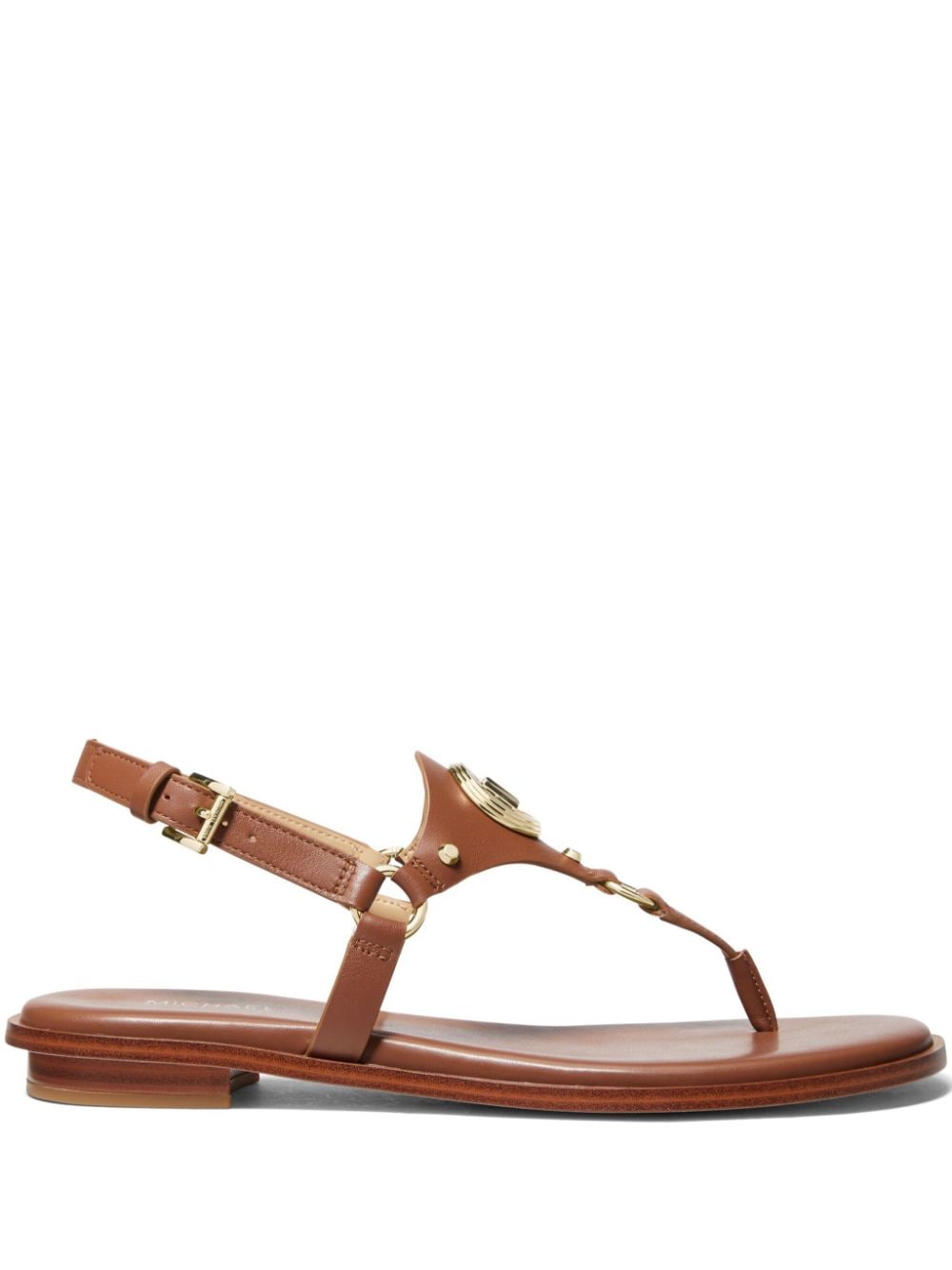 Michael Michael Kors Casey logo-plaque thong sandals - Brown von Michael Michael Kors