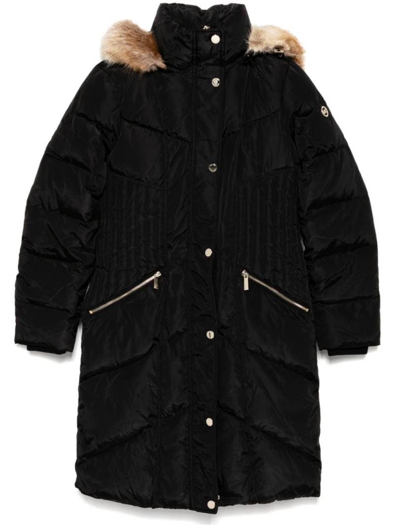 Michael Michael Kors Chevron 3/4 Puffer Coat - Black von Michael Michael Kors