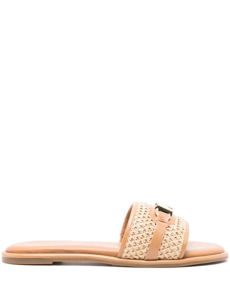 Michael Michael Kors Ember logo-plaque slides - Neutrals von Michael Michael Kors