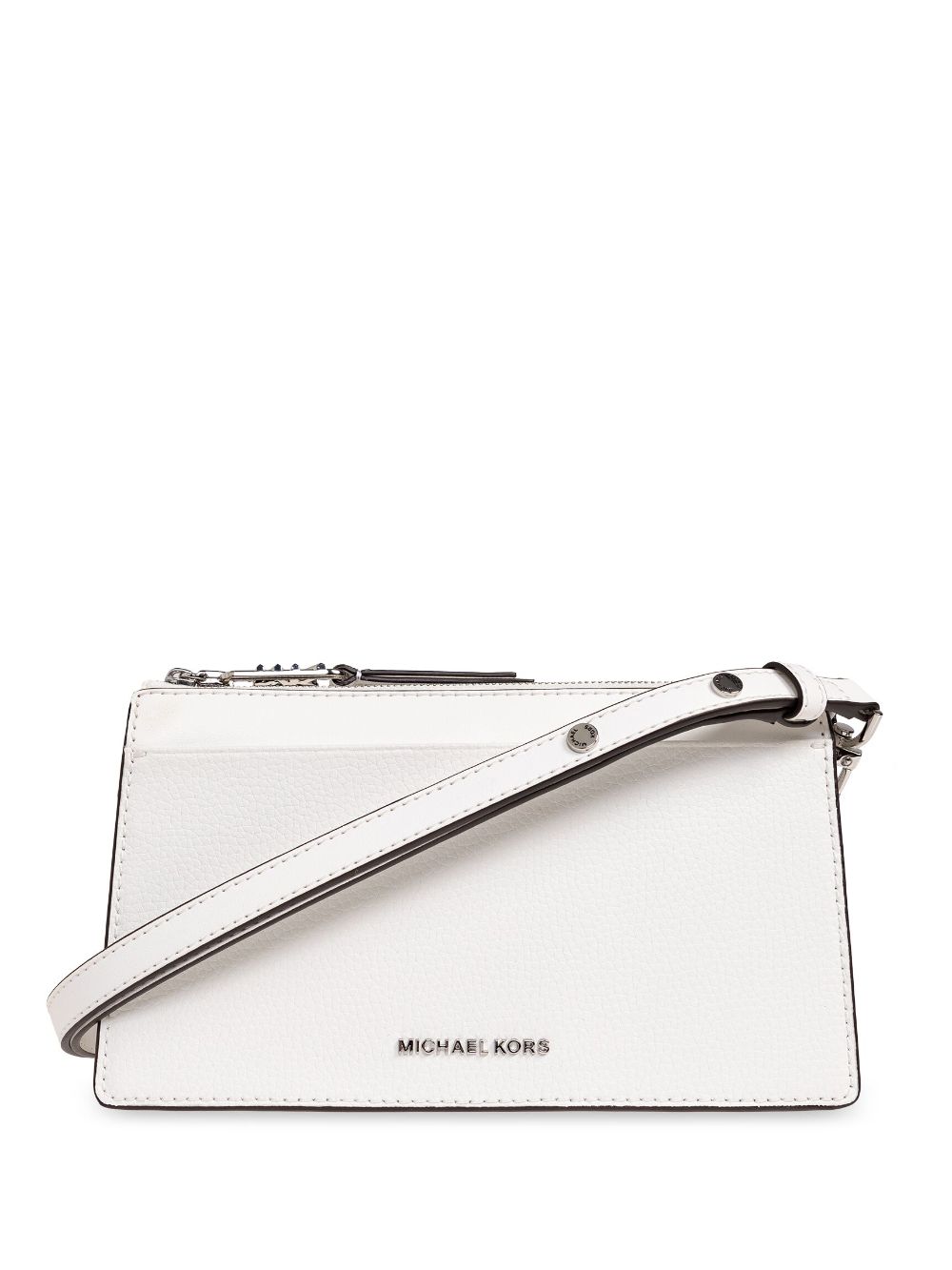 Michael Kors Empire leather shoulder bag - White von Michael Kors