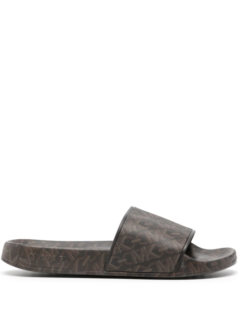 Michael Michael Kors Gilmore logo-print slides - Brown von Michael Michael Kors