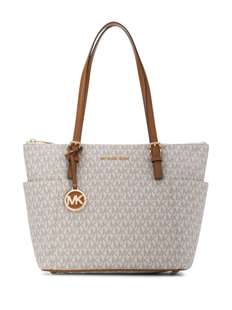 Michael Kors Jet Set Logo tote bag - Neutrals von Michael Kors