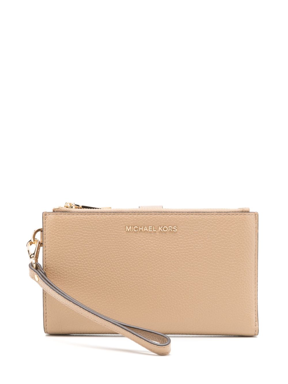 Michael Michael Kors Jet Set double-zip leather wristlet - Neutrals von Michael Michael Kors