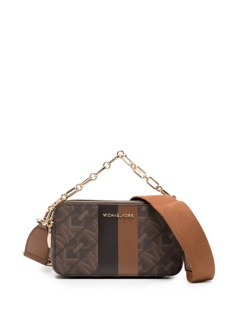 Michael Kors Jet Set leather crossbody bag - Brown von Michael Kors