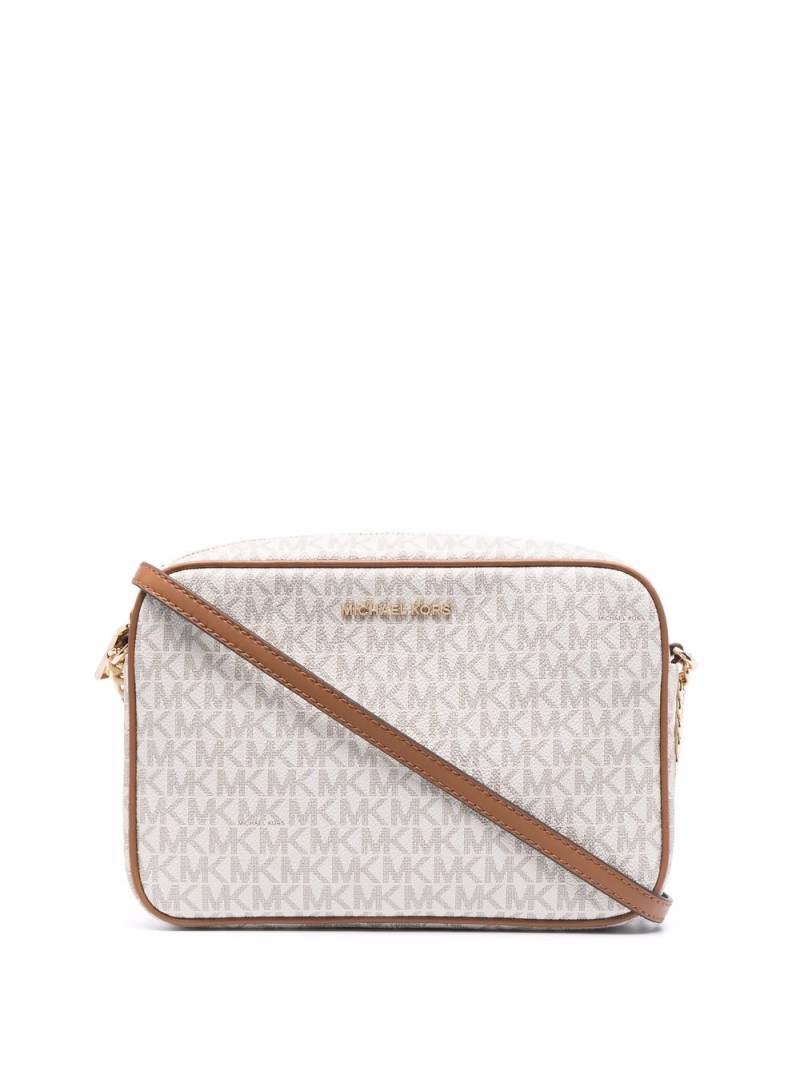 Michael Kors Jet Set leather crossbody bag - Neutrals von Michael Kors