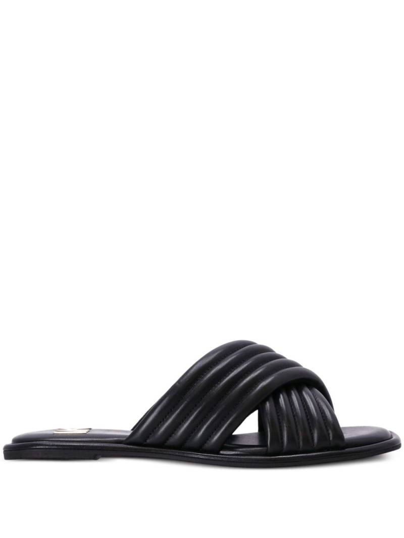 Michael Michael Kors Portia quilted leather slides - Black von Michael Michael Kors