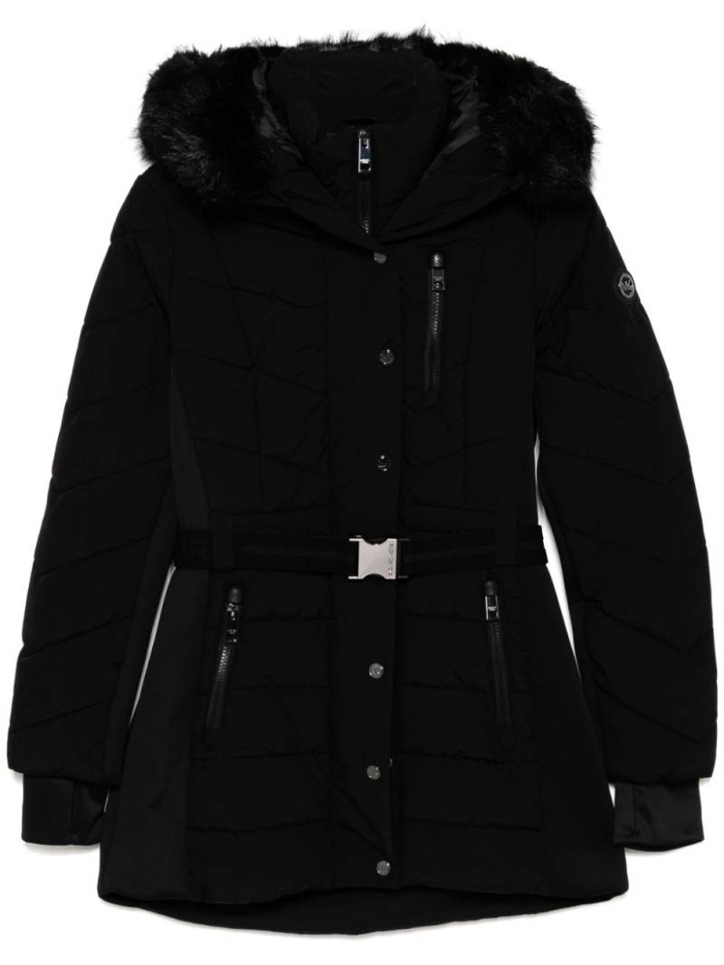 Michael Michael Kors belted chevron jacket - Black von Michael Michael Kors