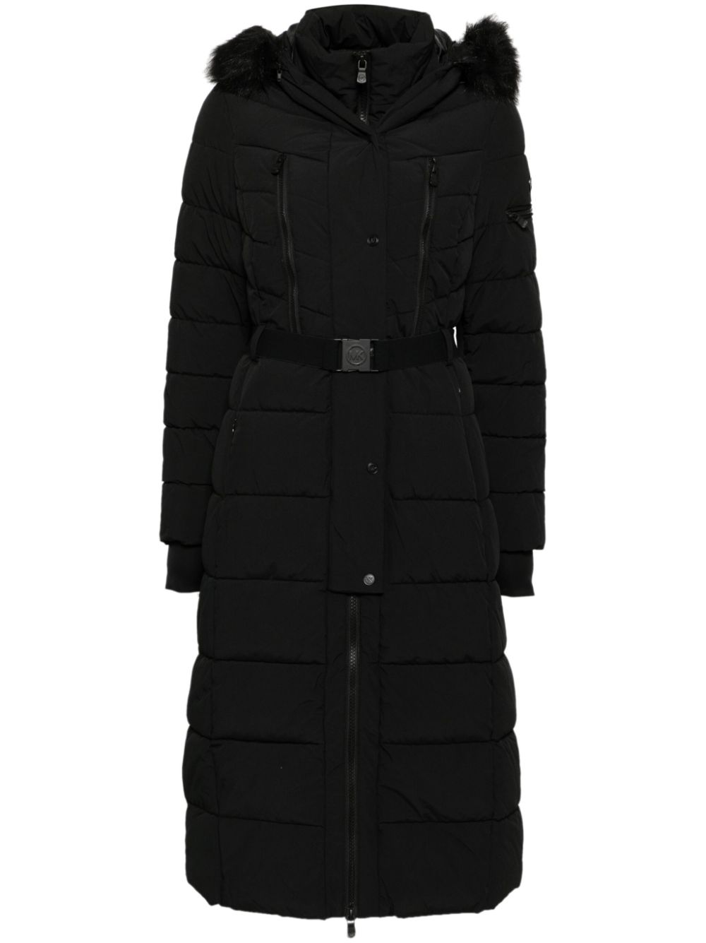 Michael Michael Kors belted maxi Scuba coat - Black von Michael Michael Kors