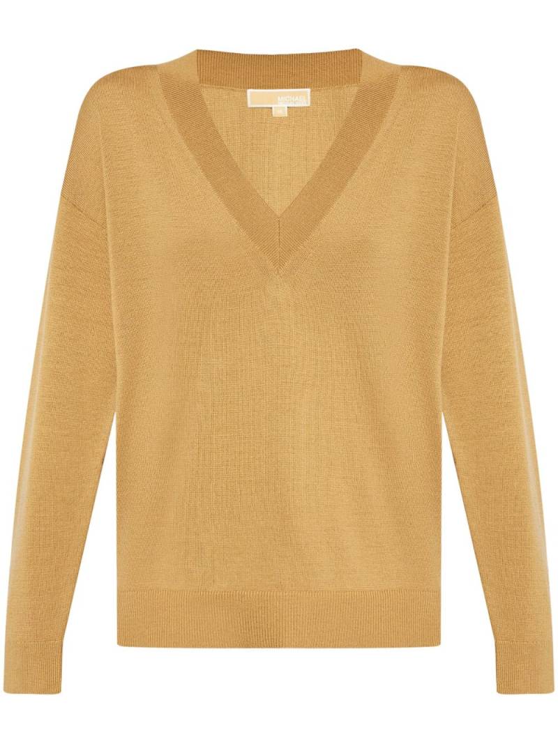 Michael Michael Kors buttoned cuffs V-neck jumper - Neutrals von Michael Michael Kors