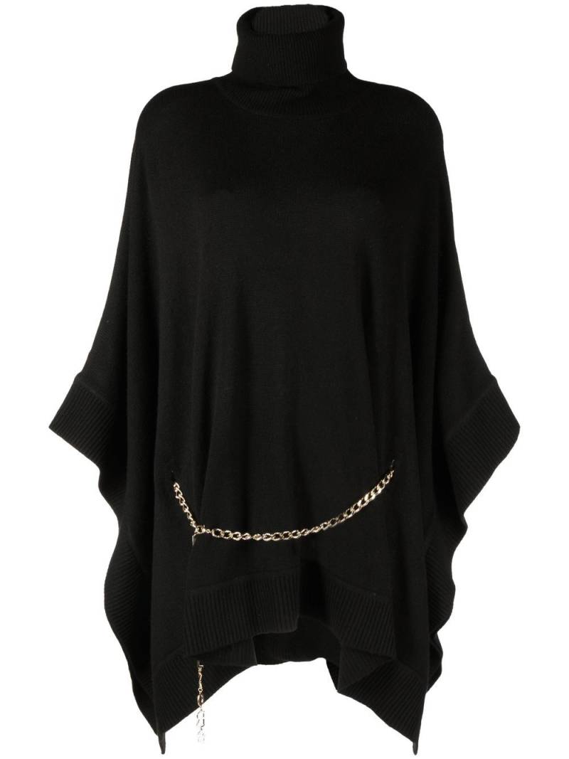 Michael Michael Kors chain-link detail poncho - Black von Michael Michael Kors