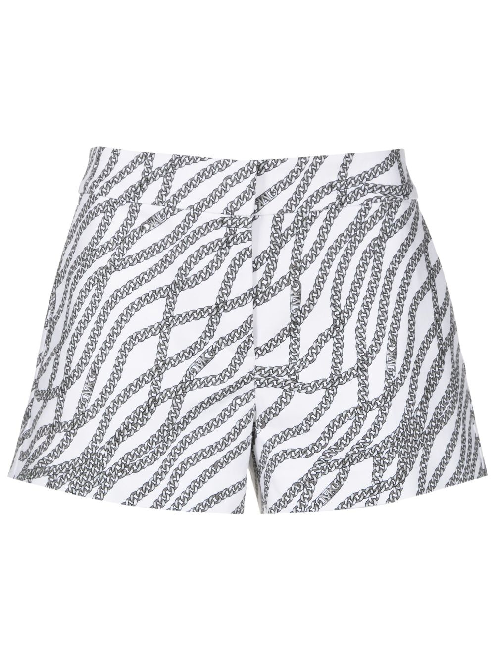 Michael Michael Kors chain-print cotton shorts - White von Michael Michael Kors