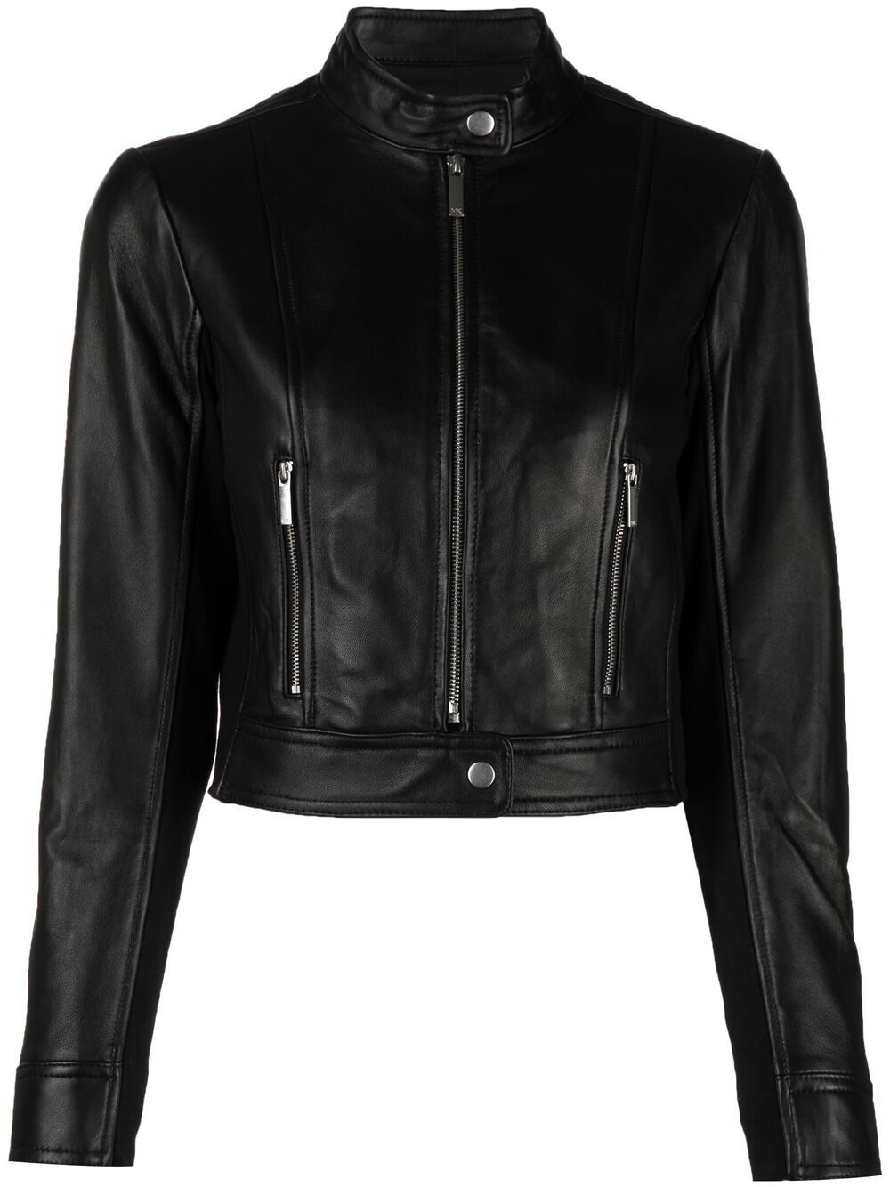 Michael Michael Kors cropped biker jacket - Black von Michael Michael Kors