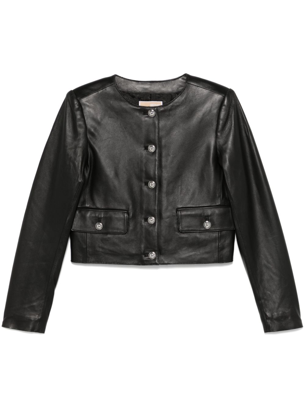 Michael Michael Kors cropped leather jacket - Black von Michael Michael Kors