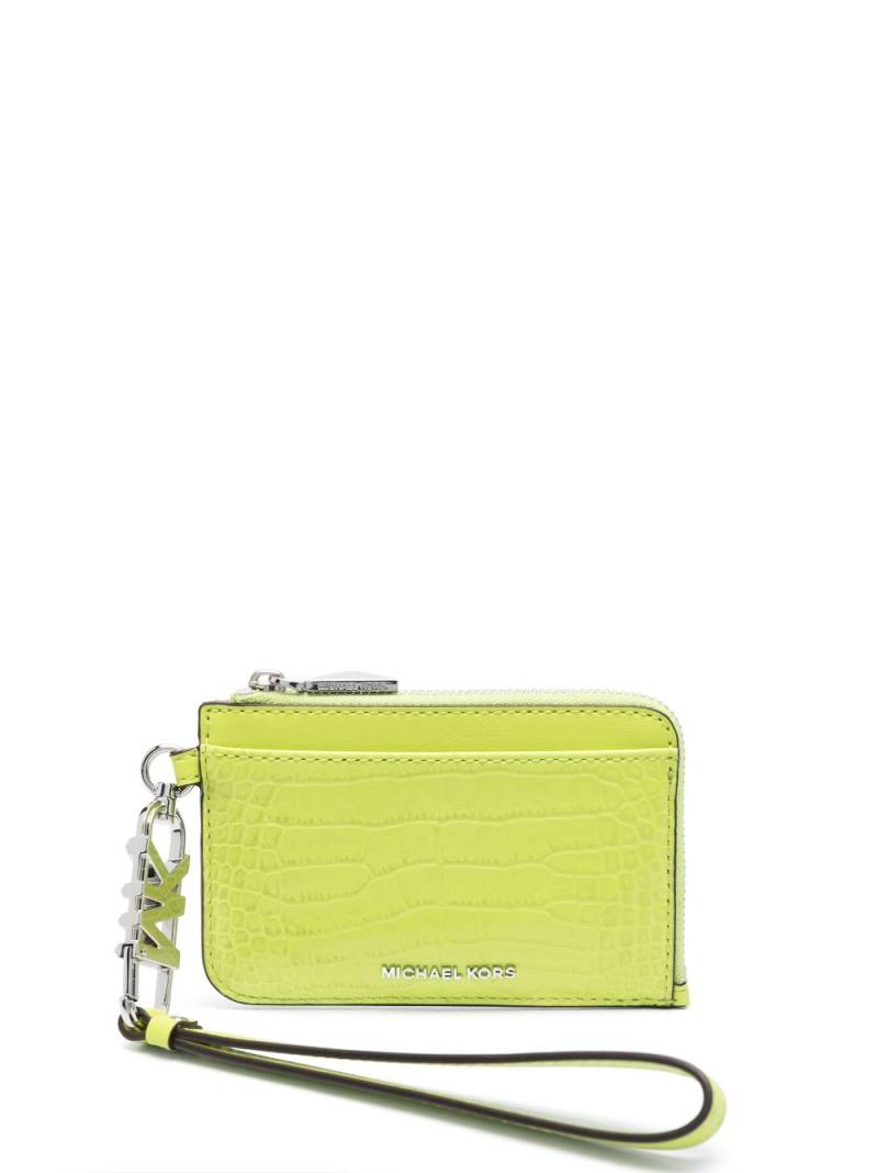 Michael Michael Kors embossed-crocodile leather cardholder - Green von Michael Michael Kors