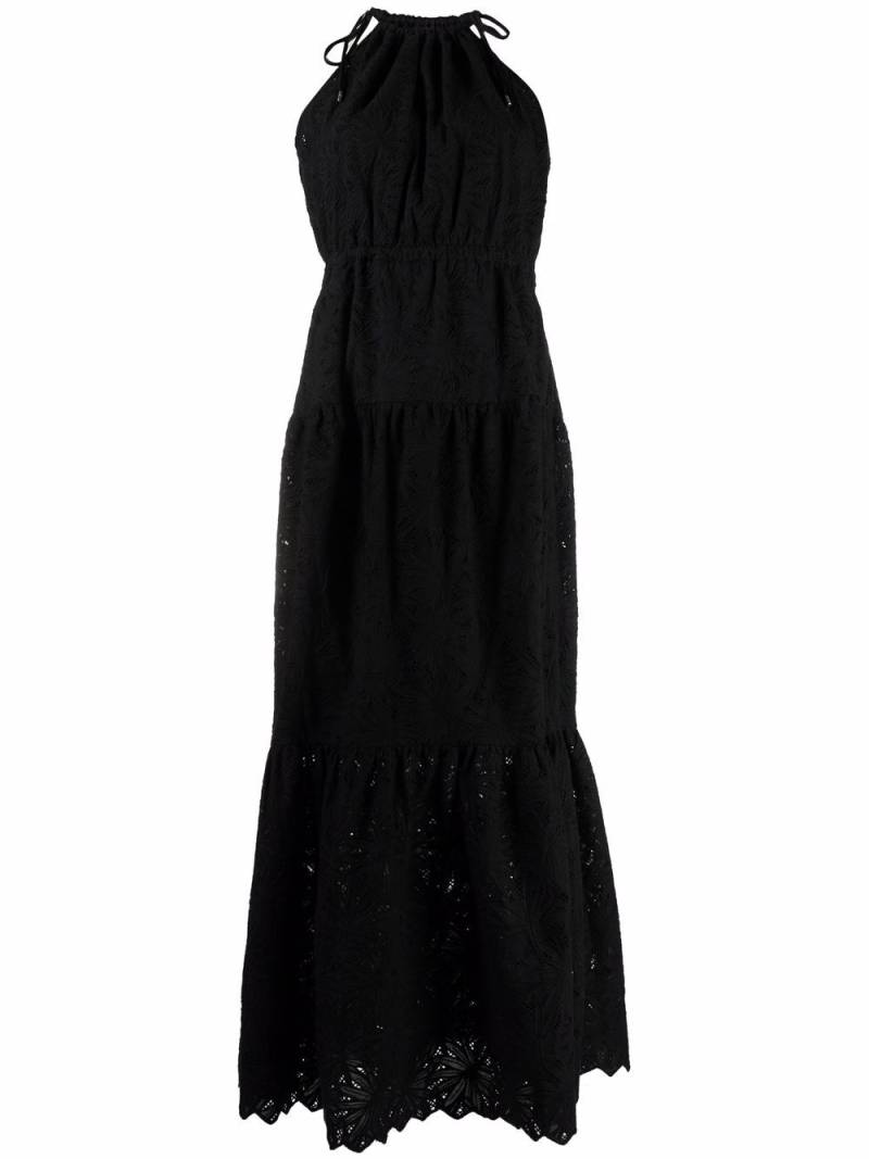 Michael Kors embroidered cotton maxi dress - Black von Michael Kors