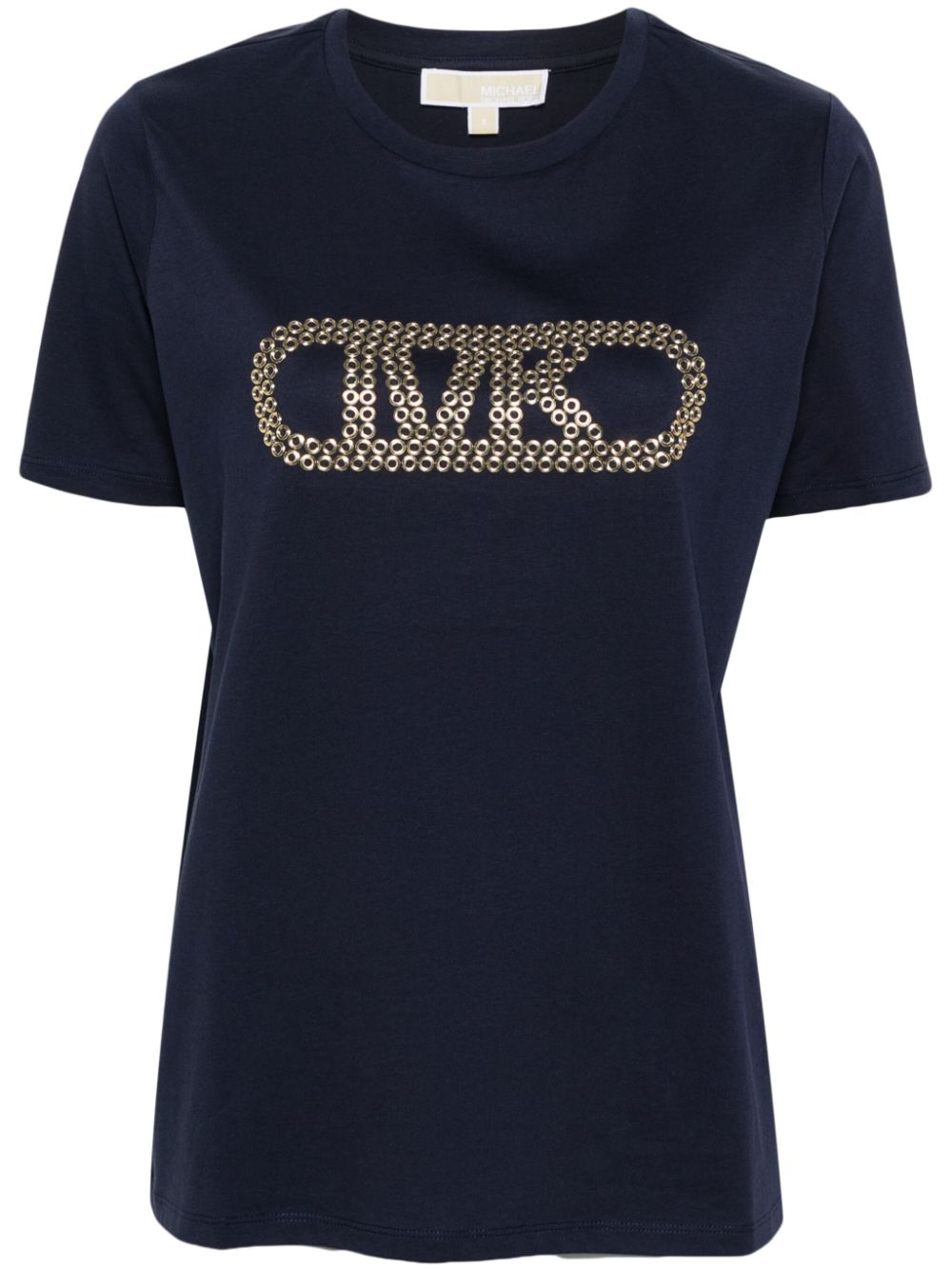 Michael Michael Kors eyelet-logo short-sleeve T-shirt - Blue von Michael Michael Kors