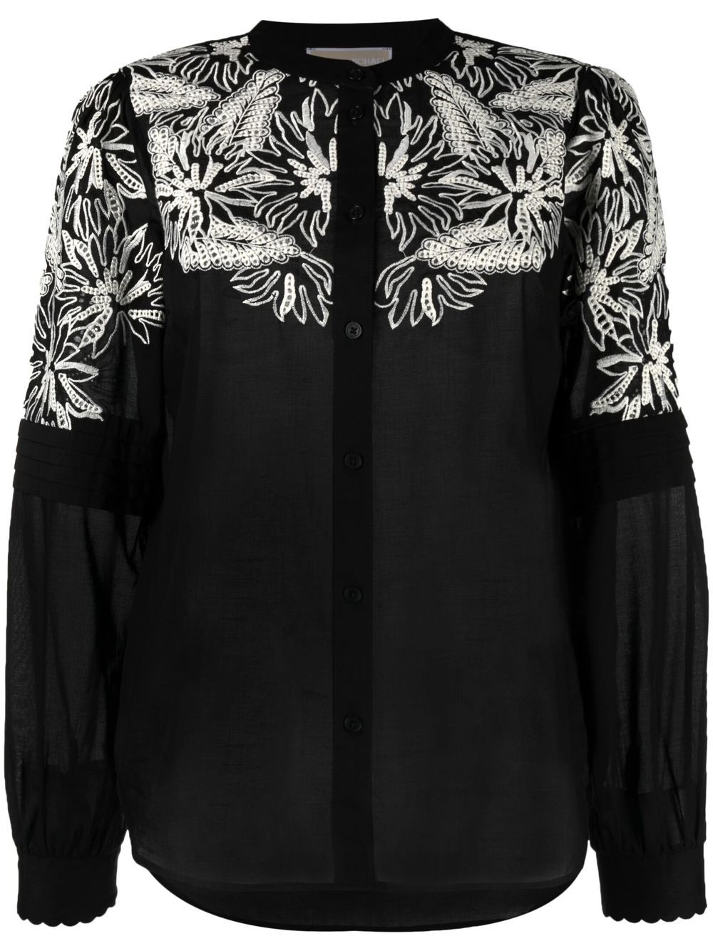 Michael Michael Kors floral-embroidered cardigan - Black von Michael Michael Kors