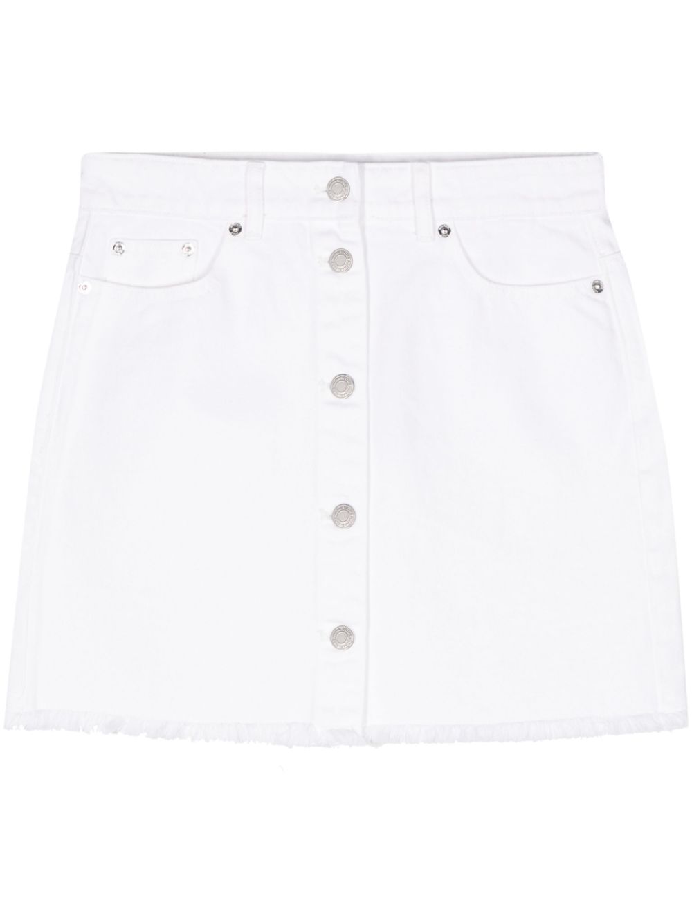 Michael Michael Kors frayed denim mini skirt - White von Michael Michael Kors