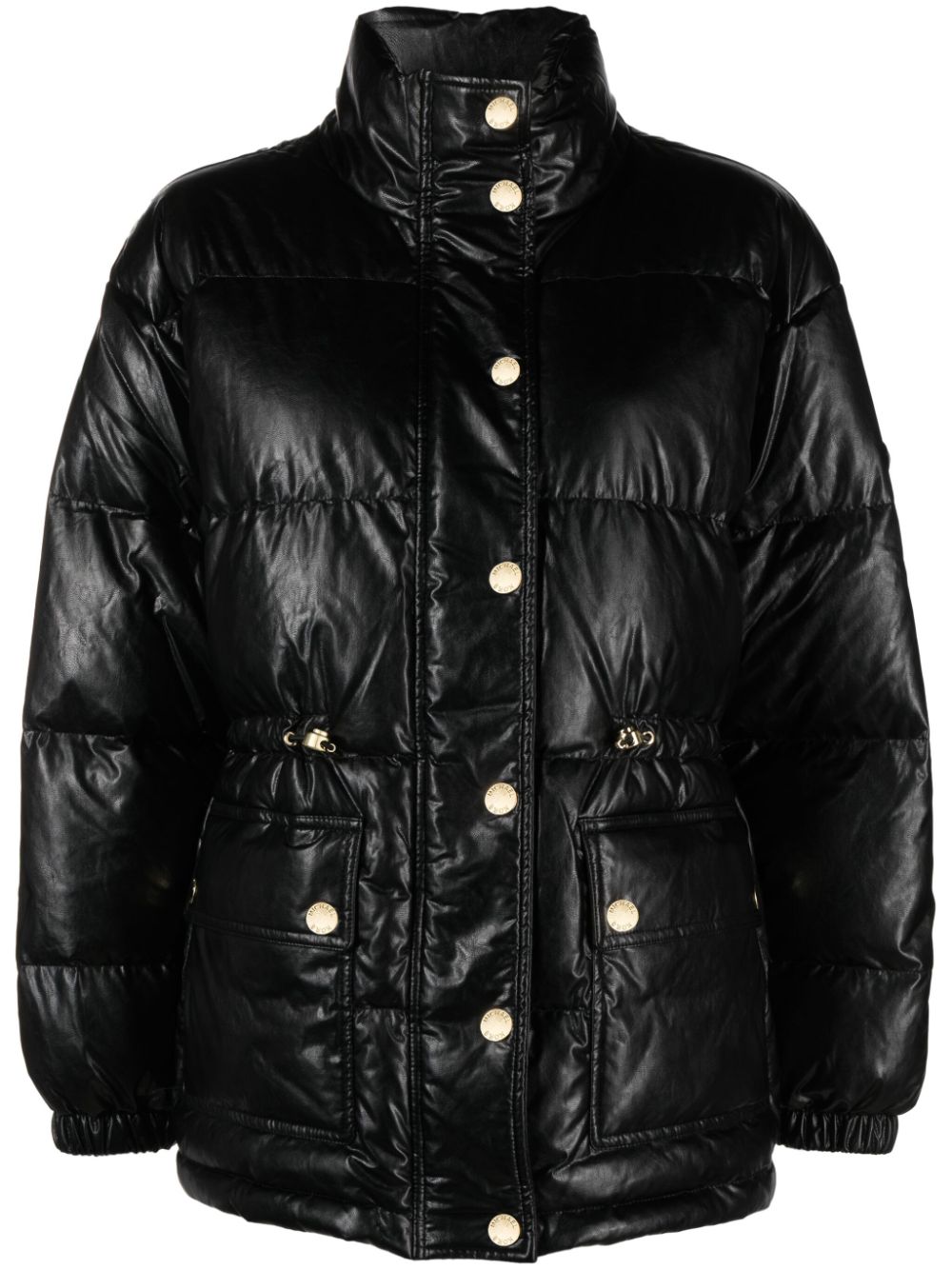 Michael Michael Kors faux-leather puffer jacket - Black von Michael Michael Kors