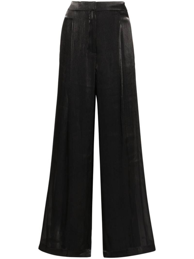 Michael Michael Kors georgette pleated wide-leg trousers - Black von Michael Michael Kors