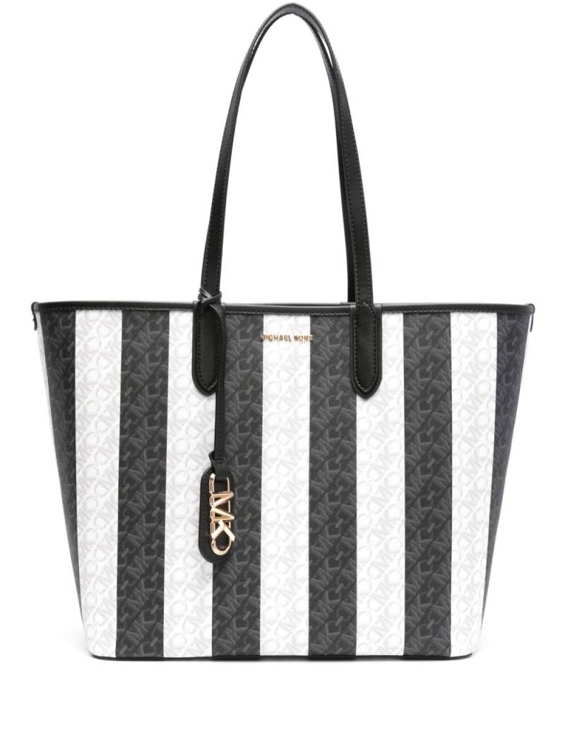 Michael Michael Kors large Eliza striped tote bag - Black von Michael Michael Kors