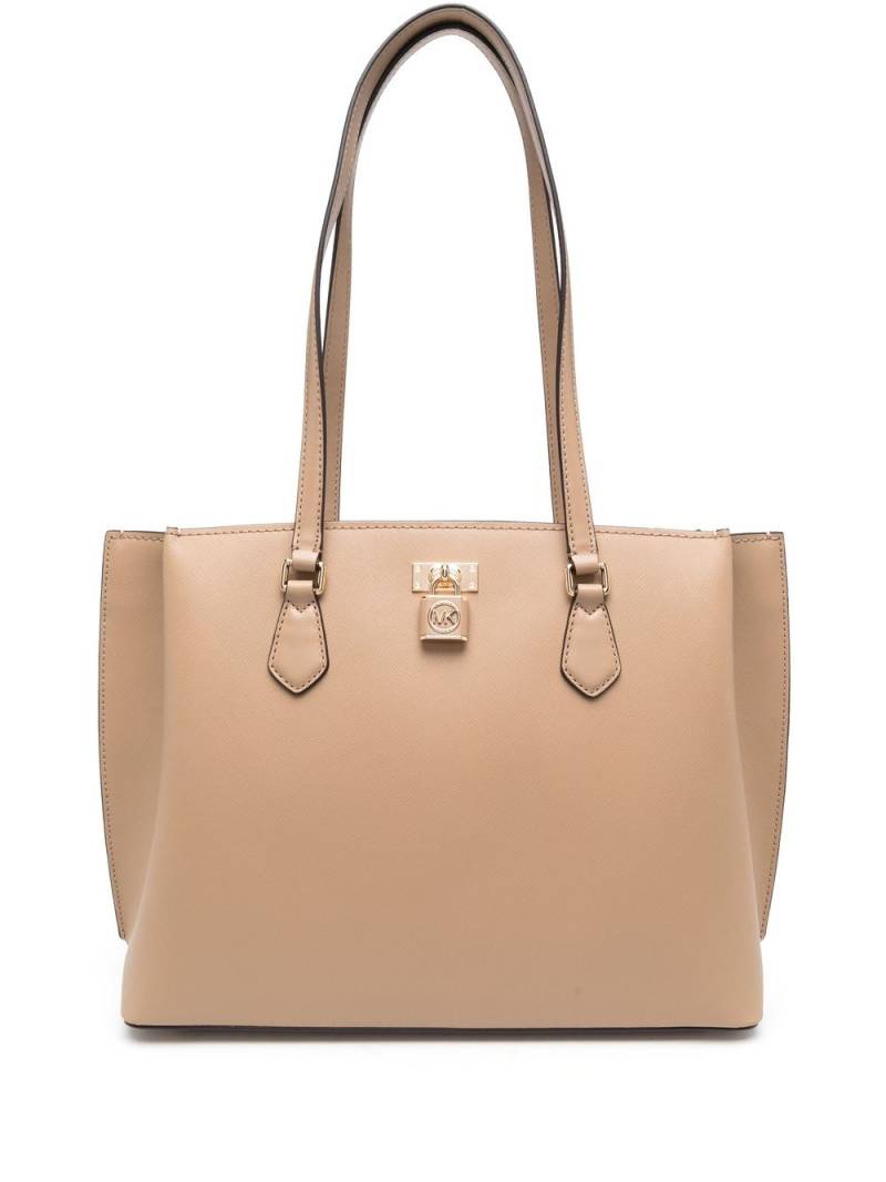 Michael Kors large top-zip tote bag - Neutrals von Michael Kors