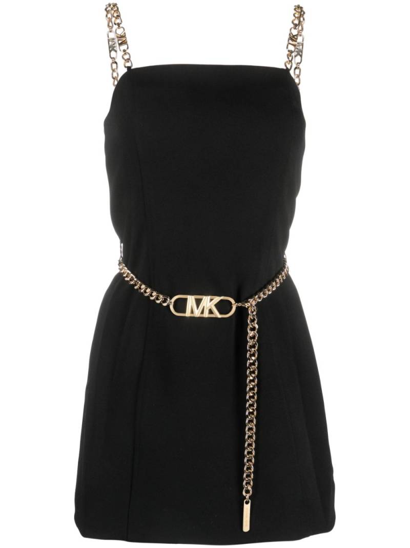 Michael Michael Kors logo-buckle belt minidress - Black von Michael Michael Kors