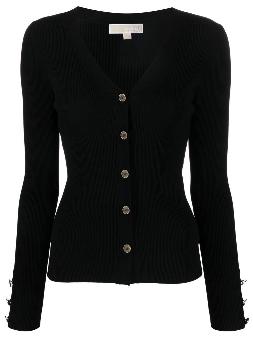 Michael Michael Kors logo-debossed button-front cardigan - Black von Michael Michael Kors