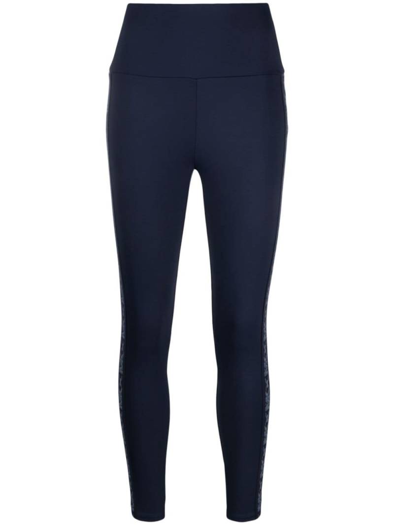 Michael Michael Kors logo-jacquard stripe leggings - Blue von Michael Michael Kors