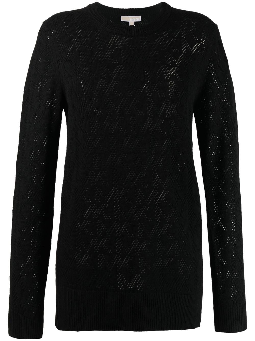 Michael Michael Kors logo-knit long-sleeve jumper - Black von Michael Michael Kors