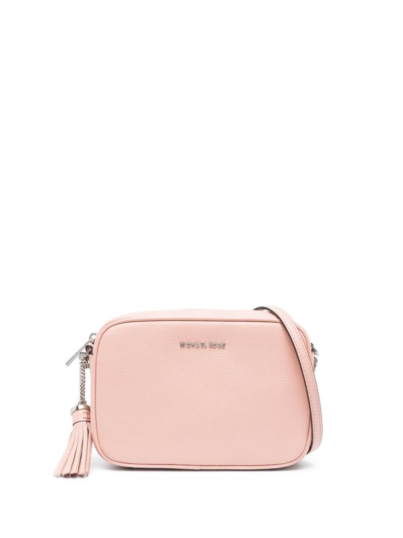 Michael Michael Kors logo-lettering leather crossbody bag - Pink von Michael Michael Kors