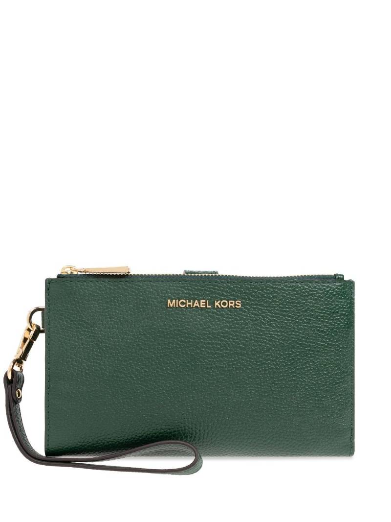 Michael Michael Kors logo-lettering leather wallet - Green von Michael Michael Kors