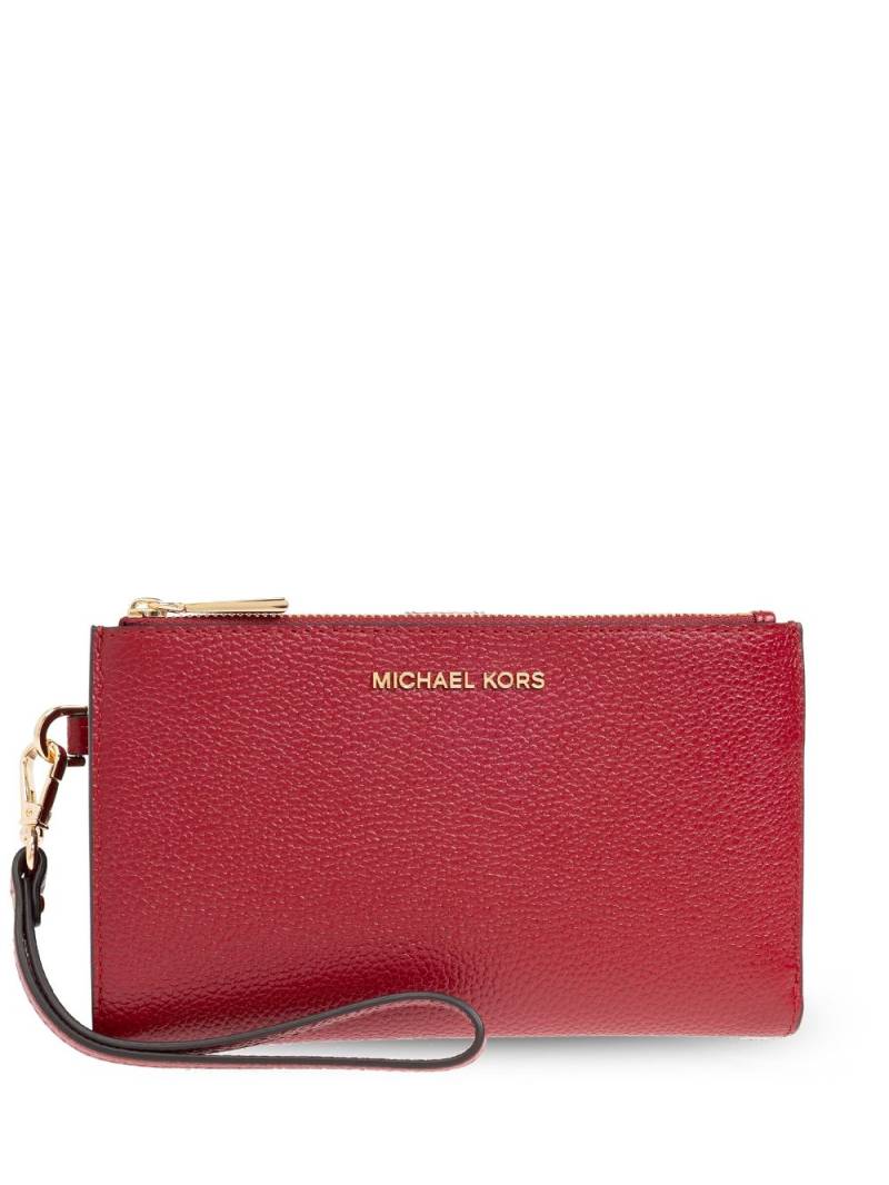 Michael Michael Kors logo-lettering leather wallet - Red von Michael Michael Kors