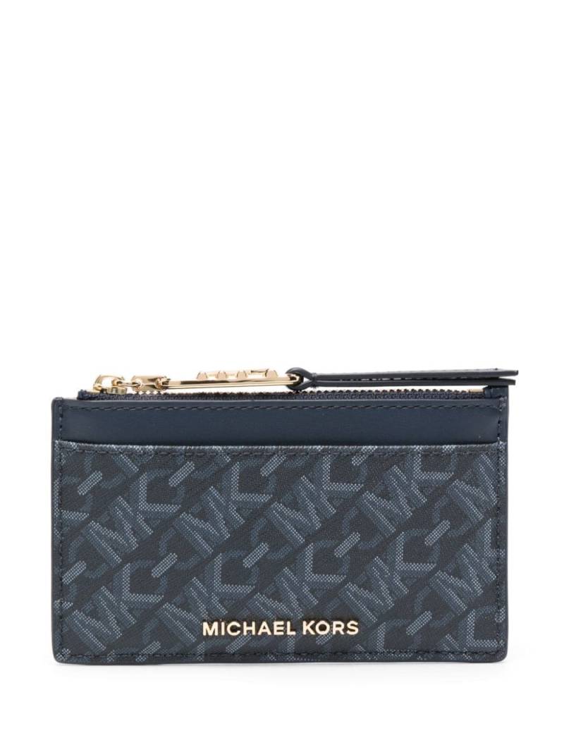 Michael Michael Kors logo-lettering wallet - Blue von Michael Michael Kors