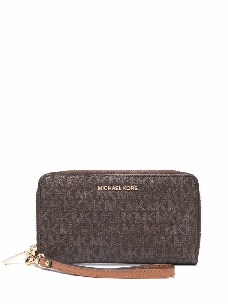 Michael Kors logo-monogram purse - Brown von Michael Kors