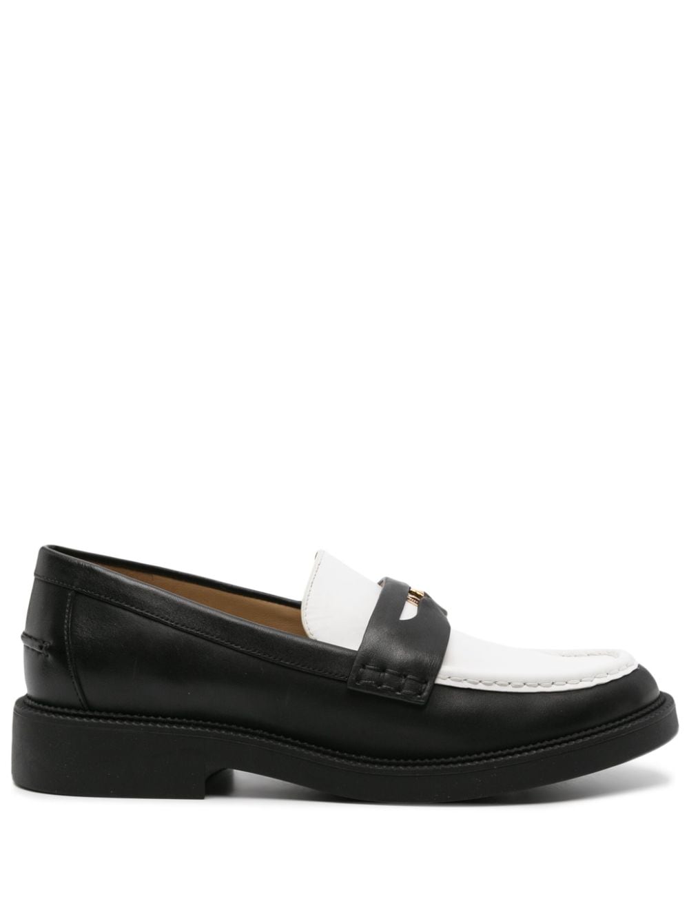 Michael Michael Kors logo-penny leather loafers - Black von Michael Michael Kors