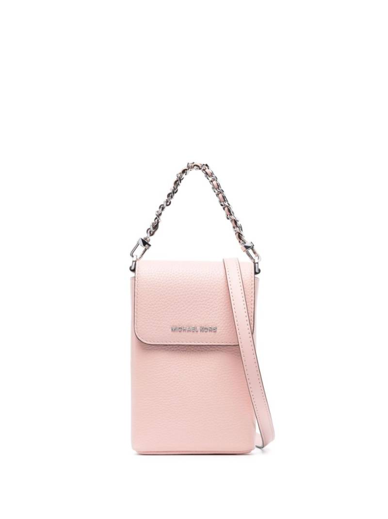 Michael Michael Kors logo-plaque leather crossbody bag - Pink von Michael Michael Kors